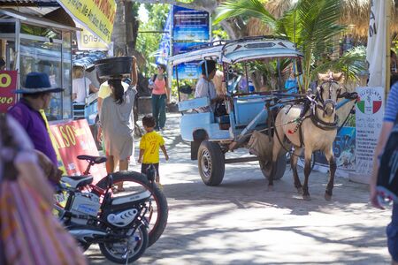 GILI ISLANDS, INDONESIA - MARCH 22: Gili islands are small tropical islands between Lombok and Bali islands.There are three islands: Trawangan, Memo, Air.のeditorial素材
