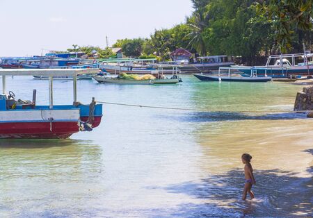 GILI ISLANDS, INDONESIA - MARCH 22: Gili islands are small tropical islands between Lombok and Bali islands.There are three islands: Trawangan, Memo, Air.のeditorial素材