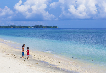 GILI ISLANDS, INDONESIA - MARCH 22: Gili islands are small tropical islands between Lombok and Bali islands.There are three islands: Trawangan, Memo, Air.のeditorial素材