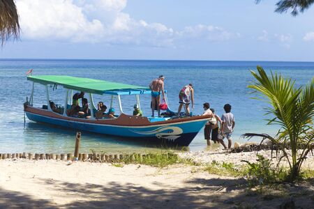 GILI ISLANDS, INDONESIA - MARCH 22: Gili islands are small tropical islands between Lombok and Bali islands.There are three islands: Trawangan, Memo, Air.のeditorial素材