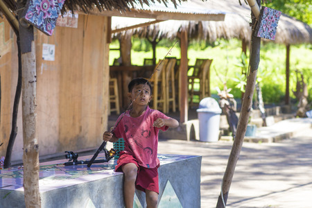 GILI ISLANDS, INDONESIA - MARCH 22: Gili islands are small tropical islands between Lombok and Bali islands.There are three islands: Trawangan, Memo, Air.のeditorial素材