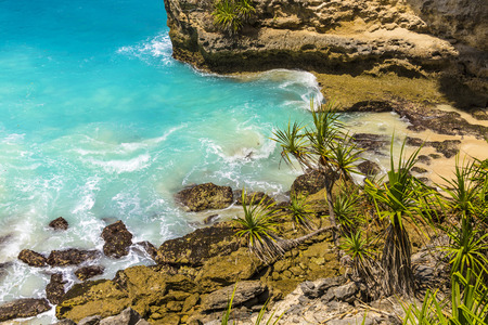 Tropical Coastline of Lembongan island.Indonesia.の写真素材