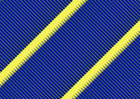 Pattern of blue pencils at yellow backgroundの写真素材