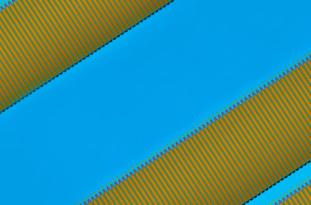 Pattern of yellow pencils at blue background