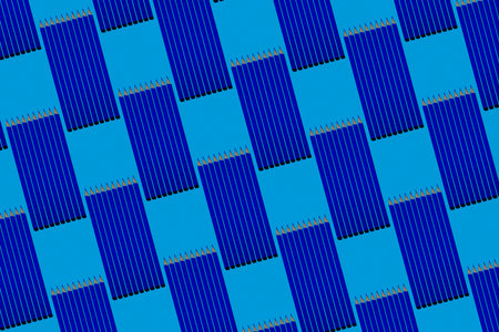 Pattern of dark blue pencils at blue backgroundの写真素材