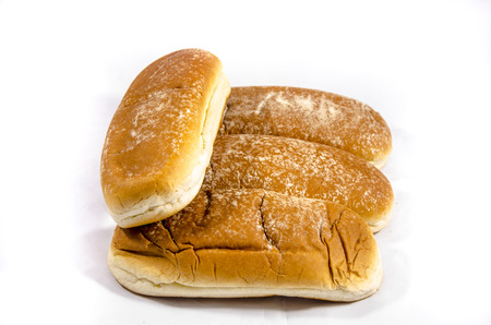 Bread is a staple food prepared from a dough of flour and water, usually by baking.の写真素材