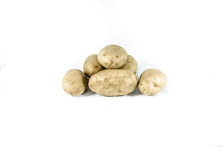 potato isolated on whiteの写真素材