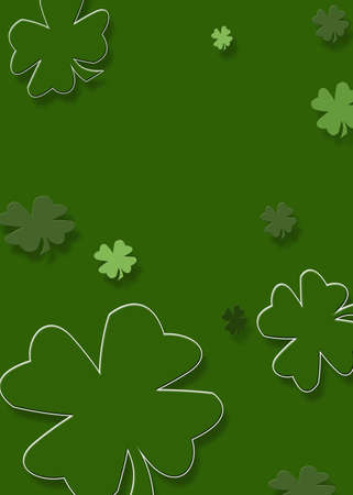 Print of shamrocks of assorted sizesの写真素材