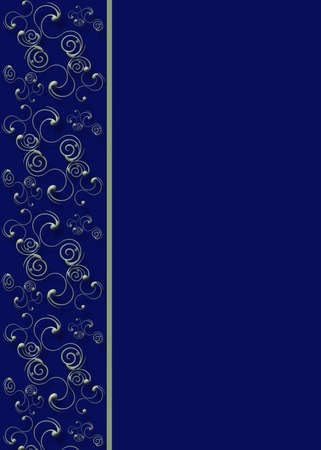 Royal blue background print with spiral borderの写真素材