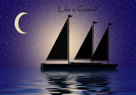 Sailboat Silhouettesの写真素材