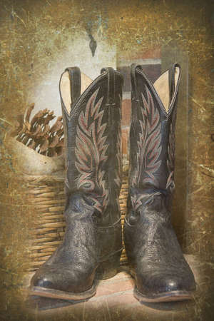 Cowboy Boots Illustrationの写真素材