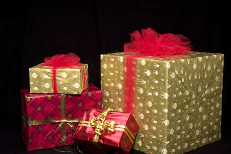 Wrapped Christmas Giftsの写真素材