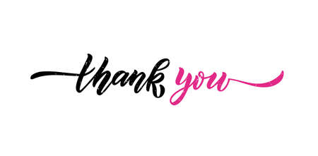 Hand sketched thank you lettering typography. Handwritten inspirational quote thank youのイラスト素材