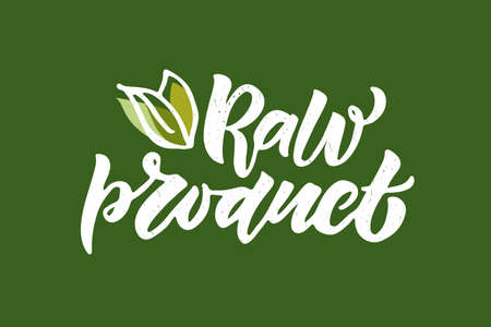 Hand sketched badges and labels with vegetarian, vegan, raw, eco, bio, natural, fresh, gluten and GMO free food diet design. Organic food elements set for product, cafe, restaurant and organic product packaging. Vector illustration.のイラスト素材