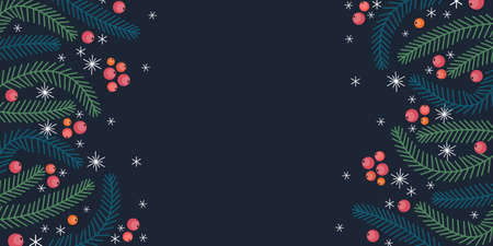 Hand sketched Merry Christmas card, badge, icon typography. Banner for Christmas, New Year greeting card, invitation template, banner, poster. Vector EPS10のイラスト素材