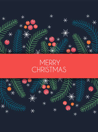 Hand sketched Merry Christmas card, badge, icon typography. Lettering Happy Holidays for Christmas, New Year greeting card, invitation template, banner, poster. Vector EPS10のイラスト素材