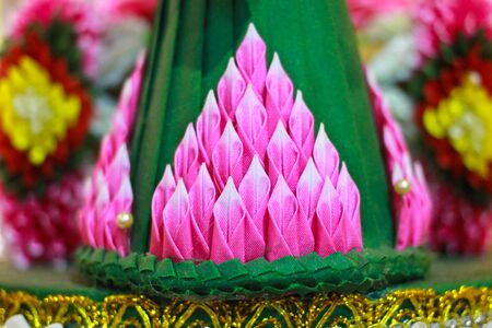 Lotus handmade for respect the god in asiaの写真素材