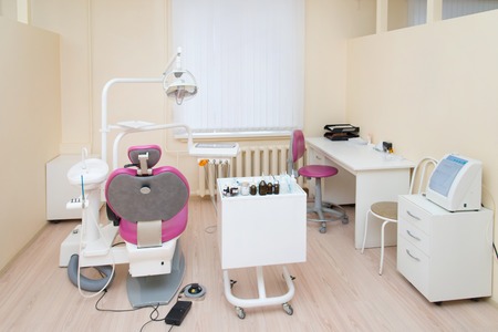 dental clinic interior with modern dentistry equipmentの写真素材