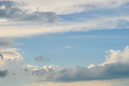 Beautiful blue sky with clouds backgroundの写真素材