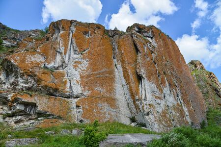 High scenic rock formation, bpttpm point of viewの写真素材