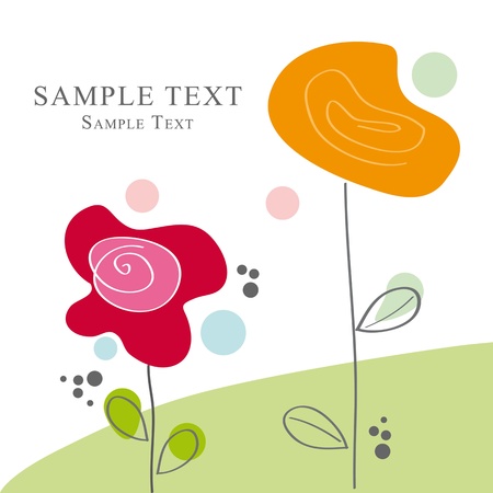 Greeting Card Springのイラスト素材