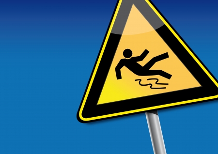 Rutschgefahr, ausrutschen, slippingのイラスト素材