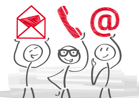 contact us - vector illustrationのイラスト素材
