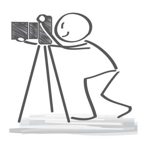 photographer using a professional cameraのイラスト素材