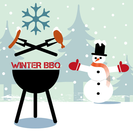 Welcome invitation to barbecue picnic. Season holiday leisure banner background.のイラスト素材