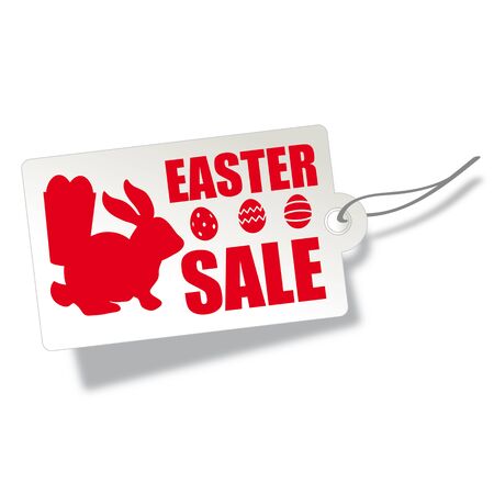 Easter Sale Label isolated on white background. Design banner, promotion, holiday decoration, special offer. Label tag discount.のイラスト素材