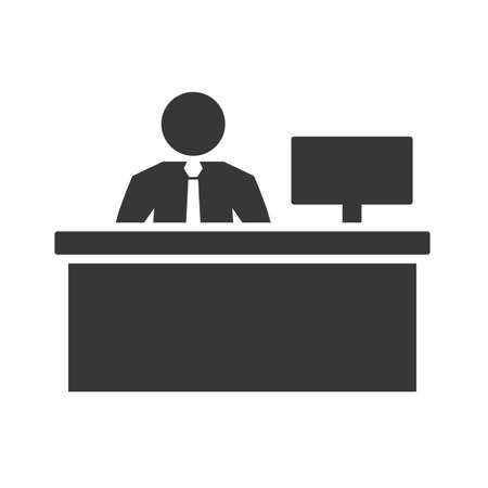 Workspace pictogram isolated on whiteのイラスト素材