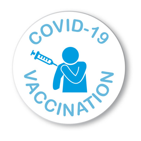Healthcare, coronavirus, prevention and immunize. Vaccination sign isolated vector illustration conceptのイラスト素材