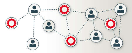Collaboration, business, teamwork and communication conceptのイラスト素材