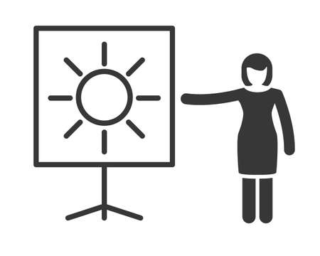 Symbol for weather forecast, meteorologist and weather presentation - Vector icon on white backgroundのイラスト素材