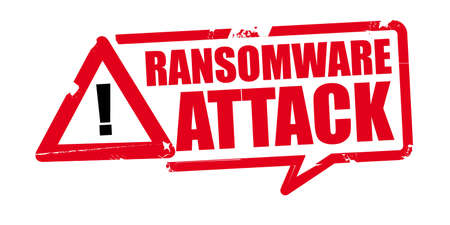 Rubber Stamp ransomware attack - cyber security and brech data webのイラスト素材