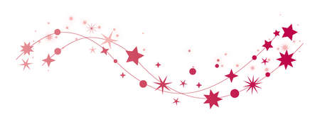 red stars on white background - vector illustration concept for Chritmas - usable for print and webのイラスト素材