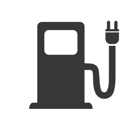 illustration of power station charger icon. Vector design concept on white backgroundのイラスト素材