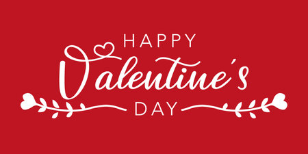 Happy Valentines Day - greeting Card for Valentines Day greeting card. Typography design for print cards, banners, postersのイラスト素材