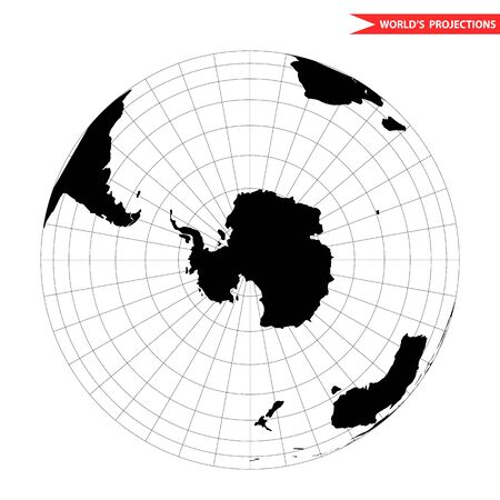 Antarctida globe hemisphere. World view from space iconのイラスト素材