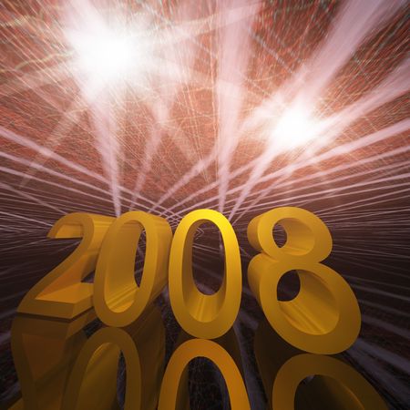 New Year 2008 Sparkle Grungeの写真素材