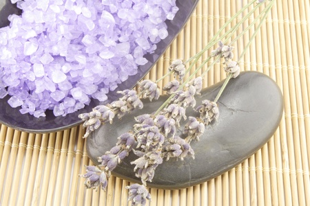lavender bath saltの写真素材