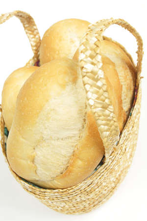 roll in a basket from aboveの写真素材