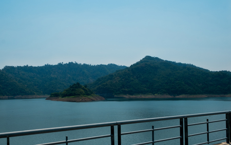 The sky's overcast at Khundanprakanchon dam, Nakhon nayok province ,Thailandの写真素材
