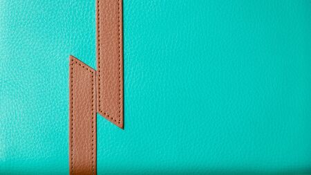 Leather Texture and background, green texture background, green leather, brown & green leatherの写真素材