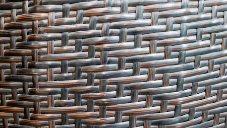 Wooden wicker texture used backgroundの写真素材
