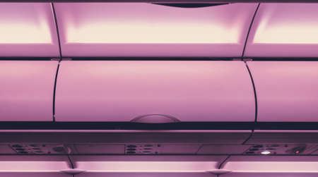 Interior aircraft, Overhead bin for luggageの写真素材