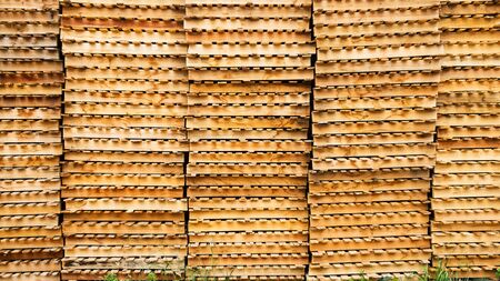 wooden stacked, Wooden pallets textured and background