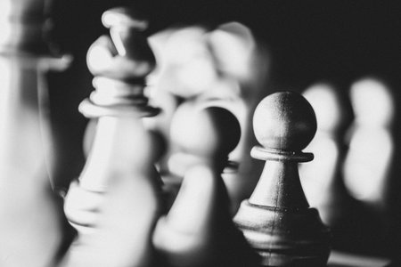Golden chess board game. Strategy ideas concept business futuristic graphic icon.