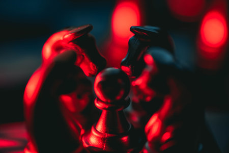 Golden chess board game. Strategy ideas concept business futuristic graphic icon.