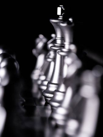 Golden chess board game. Strategy ideas concept business futuristic graphic icon.の写真素材